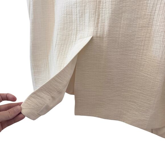 Talbots Textured Double-Breasted Blazer White Ivory Plus Size 16W - Picture 11 of 14